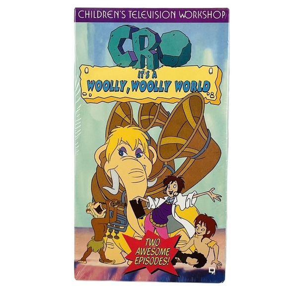CRO It's A Woolly Woolly World VHS 1994 Cartoon Caveman Ice Age Sealed OOP Rare - Picture 1 of 4